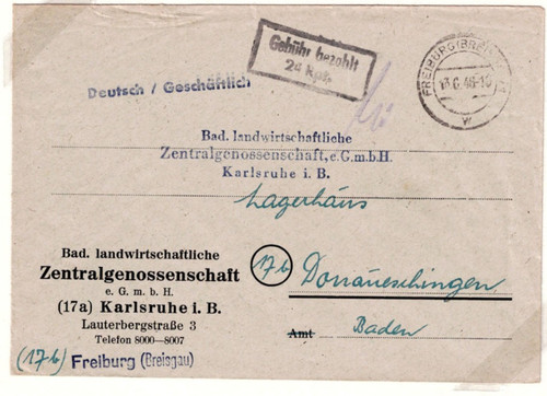 Gebühr bezahlt rpf - bezahlt,