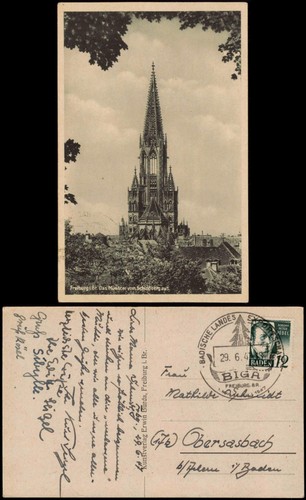 Ansichtskarte freiburg - freiburg, im