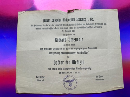 Alte ernennung zum - zum, doktor