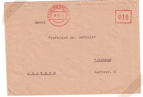 Gebühr bezahlt 012 pfg - 012,