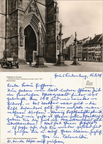 Ansichtskarte freiburg - freiburg, im