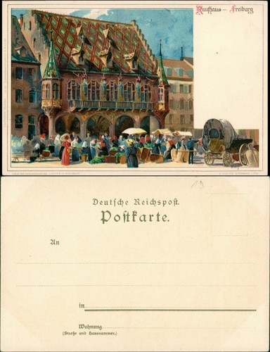 Ansichtskarte freiburg - freiburg, im