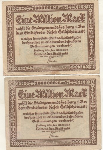 Notgeld stadt freiburg - notgeld,