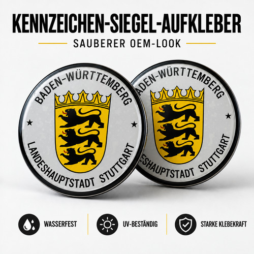 Kennzeichen siegel - 2x,