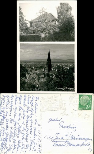 Ansichtskarte freiburg - ansichtskarte,