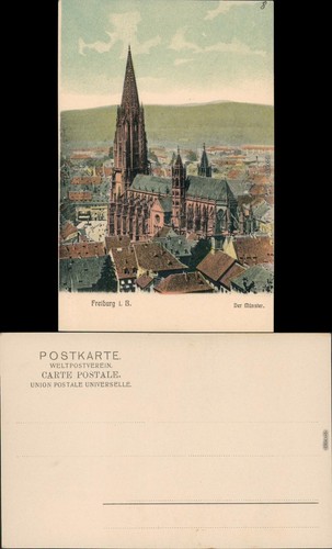 Ansichtskarte freiburg - freiburg, im