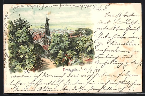 Lithographie freiburg - freiburg, /