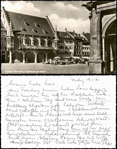 Ansichtskarte freiburg - ansichtskarte, im