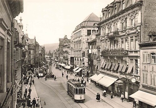 Alte tram freiburg - ak,